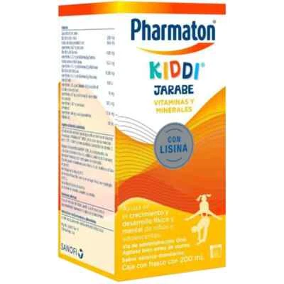 200 ml Pharmaton Kiddi jarabe lisina calcio multivitaminas BOTELLA GRANDE 200 ml Foto 1 de 2