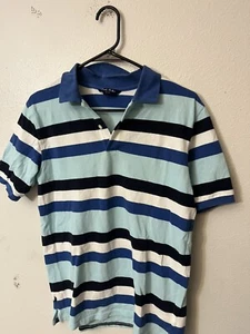 BROOKS BROTHERS Red Fleece Boys L Blue Multicolored Striped Polo - Picture 1 of 5