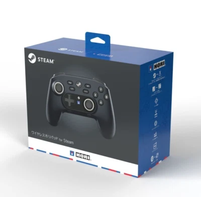 Wireless Hori pad Controller for Steam Midnight  HPC-055 With Box New From Japan - Image 1 of 4