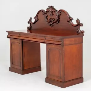 Victorian Sideboard - Mahogany Pedestal Server 1870 - Picture 1 of 6
