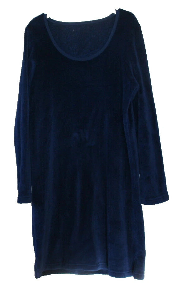 Vestido de noche EXPRESS suave polar terciopelo.Mediano.Azul marino.Mangas largas Foto 1 de 2
