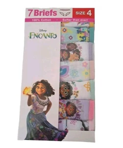 Disney Encanto Girls' 7 Pack Character Briefs Size 4 New - Picture 1 of 4