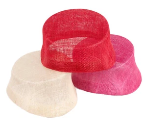 Sombreros base fascinador Sinamay duros grandes altos para hacer artesanías fascinadores sombrerería - Imagen 1 de 8