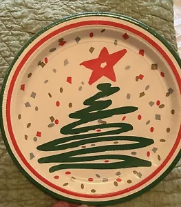 Vintage Christmas Dinner Plates 1994 2 Pkgs Of 8 NOS Poly Coated 10-1/2” - Picture 1 of 6