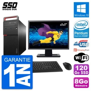 PC Tour Lenovo M700 Bildschirm 22" Intel G4400 RAM 8GB SSD 120GB Windows 10 Wifi - Bild 1 von 7