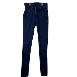 Express Jeans Womens 0R Ankle Legging High Rise Stretch Dark denim Slim - Picture 1 of 6