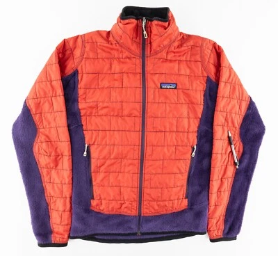 Patagonia Mens Small Nano Puff Hybrid Fleece Jacket Full Zip Red Purple 14 - Image 1 of 4