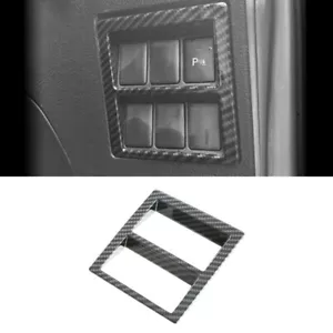 Carbon Fiber Front Headlight Button Switch Cover Trim For Toyota Hilux 2022-2025 - Picture 1 of 6