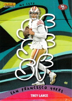 2022 PANINI INSTANT MY CITY #28 NFL TREY LANCE 49ERS 1/1860 IN STOCK - Image 1 of 2