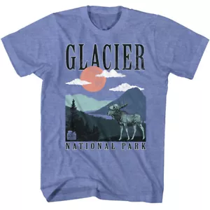 USA Glacier National Park Montana Moose Mountains Herren T-Shirt - Bild 1 von 5