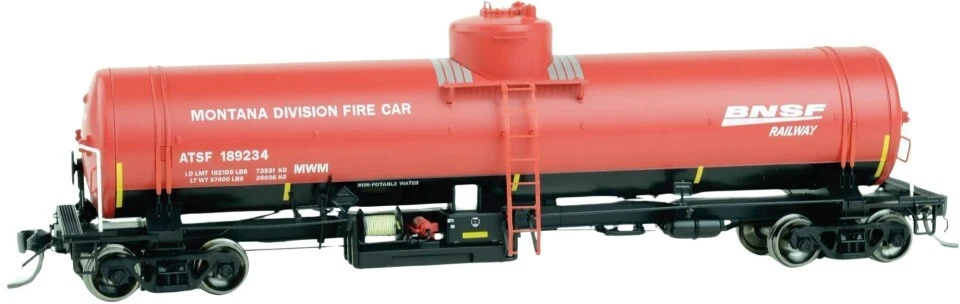 Roka ~ HO Scale ~ Montana Division Fire GATC Tank Car ~ ATSF/BNSF ~ ROK189234 - Image 1 of 1