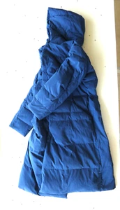 Issey Miyake Plantation Japan handmade reversible hooded blue down coat L - Picture 1 of 13