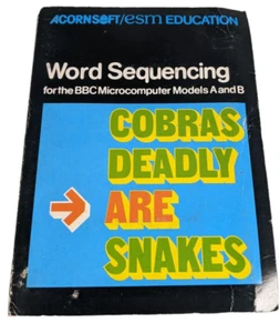 Word Sequenzierung 1982 Groß Box Vintage Acorn Electron BBC Modell B - Bild 1 von 3