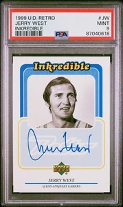 1999 Upper Deck Retro Jerry West Inkredible Auto PSA 9 Mint Lakers - Picture 1 of 2