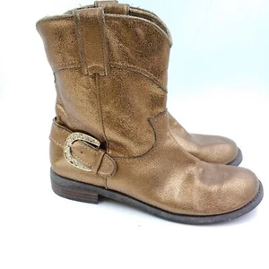 Yellow Box Saddle Up Womens Bronze Round Toe Pull On Boots Shoes Size 7.5 - Picture 1 of 9