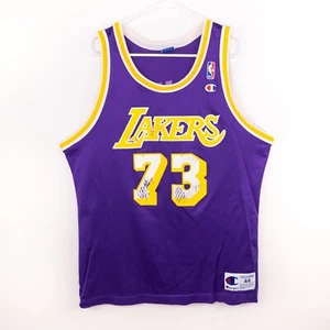 Vintage 90s Los Angeles Lakers Dennis Rodman Champion Jersey Large 44 NBA RARE - Picture 1 of 8