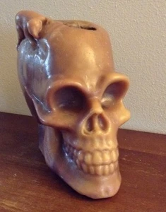 Halloween Party Requisite 8" Totenkopf mit Ratte - Bild 1 von 6
