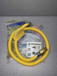 BRASSCRAFT 1/2 pulgada. MIP x 1/2 pulgada. MIP x 48 pulgadas. Conector de gas (5/8 pulgadas OD) - Imagen 1 de 6