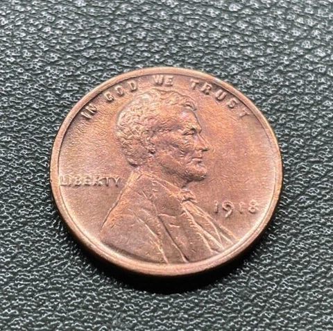1918 LINCOLN WHEAT CENT ~ GEM BU RED ~ BETTER DATE Cover