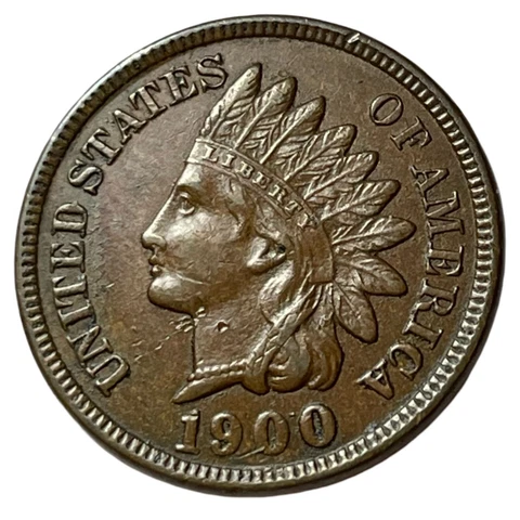 1900 Indian Head Cent Penny - Higher Grade - Full Liberty **FREE SHIPPING!! Cover
