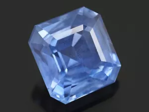 MINA NATURAL - ZAFIRO DE CEILÁN AZUL MEDIO ASSCHER 1,10 QUILATES. - Imagen 1 de 5