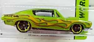 HW WORKSHOP 1968 HEMI BARRACUIDA GREEN W/YELLOW STRIPES HOT WHEELS 1/64 DIECAST - Picture 1 of 9
