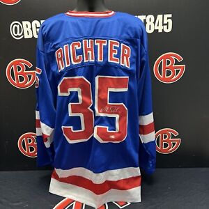 Mike Richter Signed ￼New York Rangers Autographed Blue Jersey Steiner CX COA