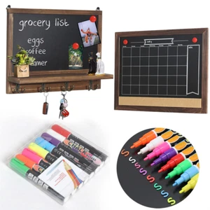 Weekly Wall Planner Blackboard, Magnetic Memo Board with Liquid Chalk Marker Pen - Picture 1 of 21