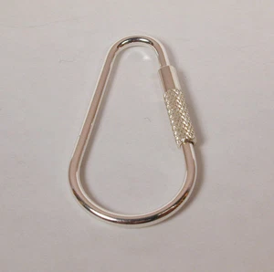 Sterling Silver .925 Teardrop Key Ring Key Chain Made in the USA Free U.S. Ship - Picture 1 of 3