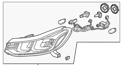 Genuine GM Headlamp Assembly 42771351 - Image 1 of 4