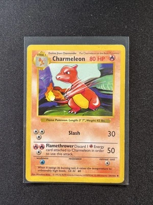 Pokemon TCG · Charmeleon 24/102 · SHADOWLESS Base Set · Vintage WOTC (1999) LP - Image 1 of 2