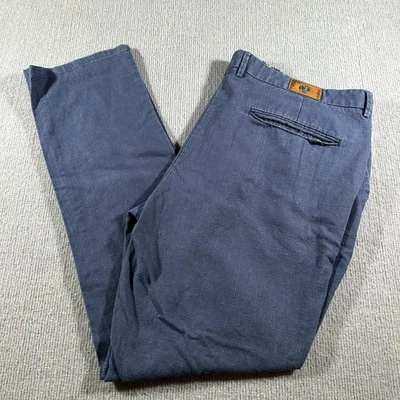 Lanzzino Designer Pants Mens 44x34 Blue Trousers Dressy - Image 1 of 4