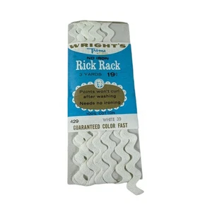 Estante Rick 30 Wrights Blanco De Colección 3 Yardas Embalaje Original Hecho en EE. UU. - Imagen 1 de 1