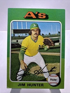 1975 Topps #230 Jim Catfish Hunter Oakland Athletics - Foto 1 di 2
