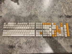 140 Key PBT Cute Keycap DYE-SUB XDA White Honey Milk English w/ Japanese - Photo 1/5