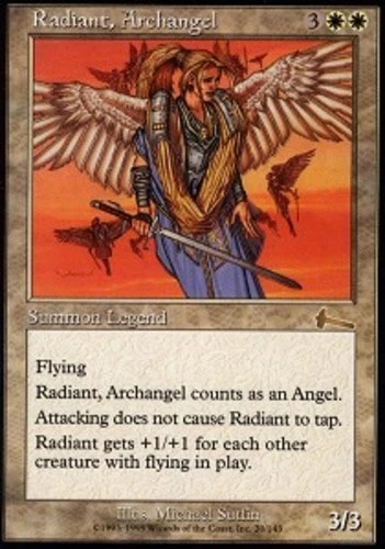 Moderate Play, English MTG Foil Radiant, Archangel - Foil Urza's Legacy Magic th - Image 1 of 1