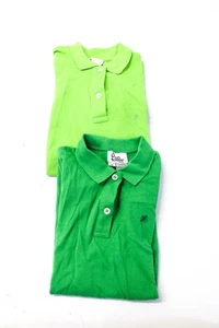 Lilly Pulitzer Girls Short Sleeve Collared Polo Shirts Green Size 14 Small Lot 2 - Picture 1 of 5