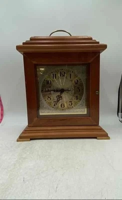 Brown Wood Framed Home Decorative Collectible Analog Mantel Clock - Image 1 of 4