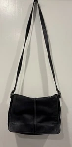 Coach Hampton Black Leather Shoulder Bag 9570 Soft Leather Crossbody Vintage - Picture 1 of 16