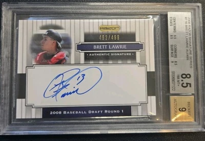 2008 Razor Signature Series /499 Brett Lawrie #116 Auto RC Autograph BGS 8.5 - Image 1 of 3