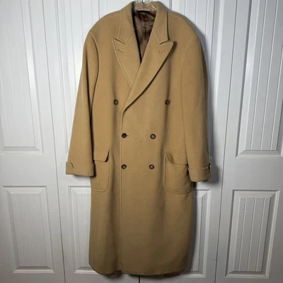 Brooks Brothers Vintage Men's 100% Camel Hair Polo Coat Overcoat Italy 42-X-Long - Image 1 of 4