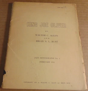 King Joe Oliver biography and discography (1956) Walter C. Allen + Brian A. Rust - Imagen 1 de 13