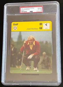 1977 - 79 SPORTSCASTER # 02-02 JACK NICKLAUS ROOKIE PSA 6 ITALY ONLY 49 HIGHER - Picture 1 of 3