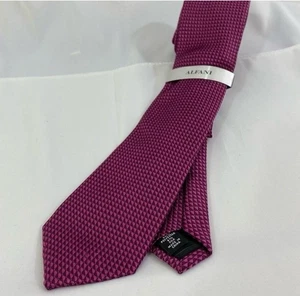 Alfani Men Slim Tie Butler Mini Style Berry Color - Picture 1 of 4