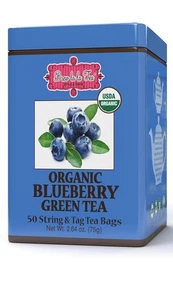 Brew La Organic Green Tea - Natural Blueberry Flavor 50 Count (Pack of 1)  - Picture 1 of 6