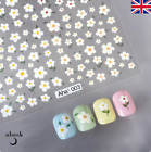 Nail Art Stickers Daisy Self Adhesive  Spring Summer Flowers Floral Fern Daisies