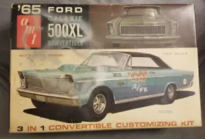 De colección, AMT 1965 Ford Galaxie 500XL Convertible 3 en 1 Kit #6115, CALCOMANÍAS Originales - Imagen 1 de 17