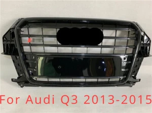 1PCS Full Black Strips Grill For Audi Q3 2013-2015 SQ3 Style Grill Front Bumper - Bild 1 von 5