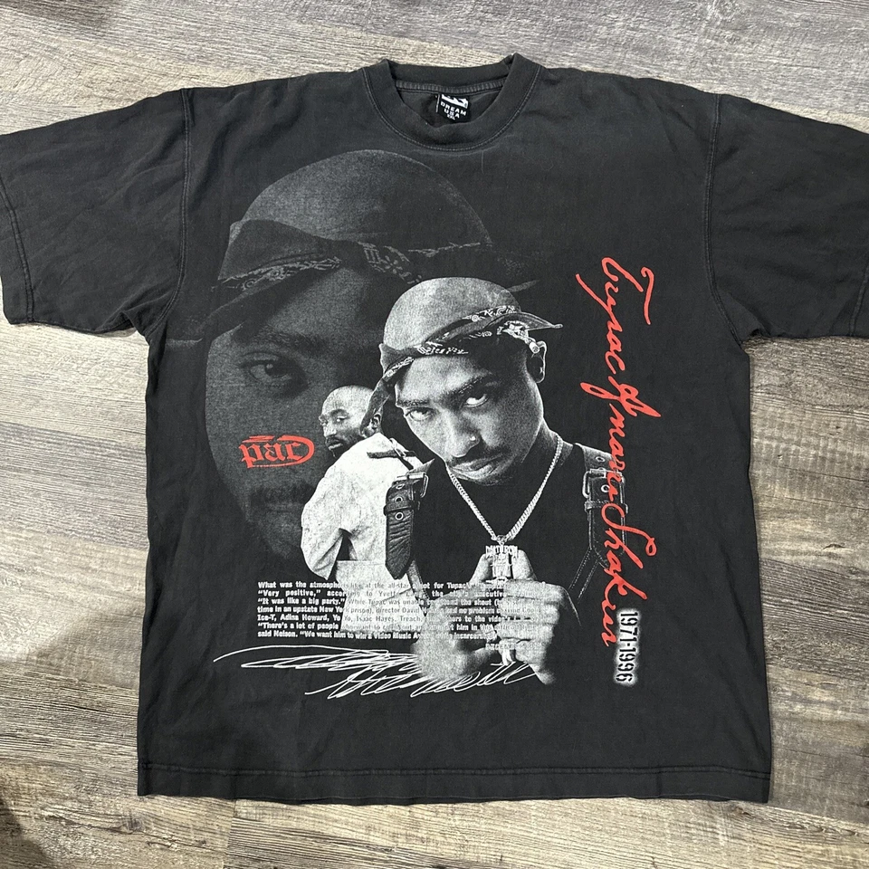 Camiseta Tupac Rap Memory Big Face AOP USA XXL Foto 1 de 4
