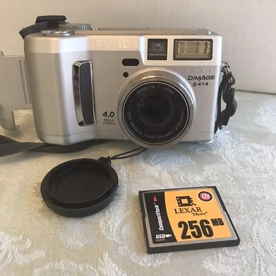Minolta Dimage S414 4.0MP Digital Camera +Lens Cap & Camera Strap  For Parts. - Image 1 of 4
